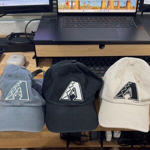 Set of Three AZ Diamondback hats